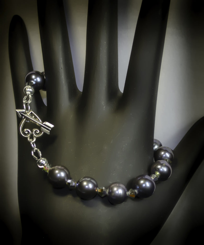 Freshwater pearls, swarovski crsytals